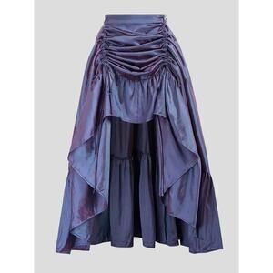 Scarlet Darkness Gothic Chameleon High-Low Drawstring Skirt Witchy Ren Fair Sz S